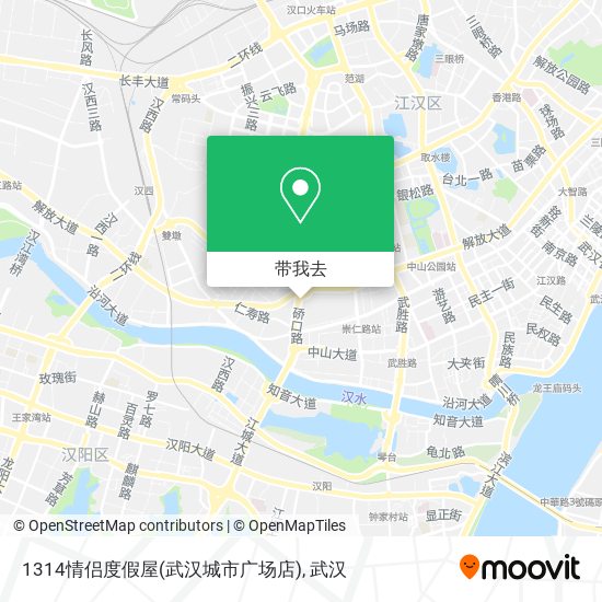 1314情侣度假屋(武汉城市广场店)地图