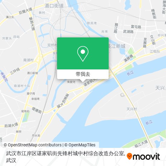 武汉市江岸区谌家矶街先锋村城中村综合改造办公室地图