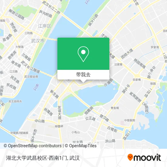 湖北大学武昌校区-西南1门地图