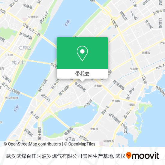 武汉武煤百江阿波罗燃气有限公司管网生产基地地图