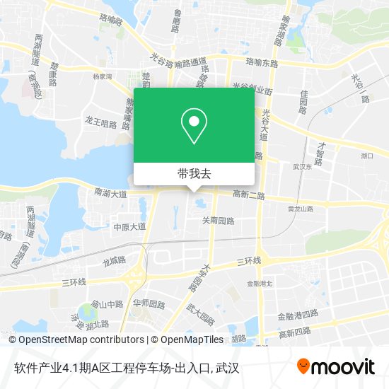 软件产业4.1期A区工程停车场-出入口地图