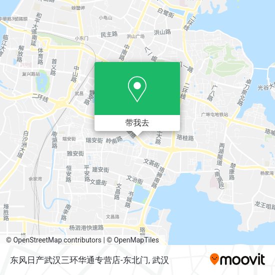 东风日产武汉三环华通专营店-东北门地图