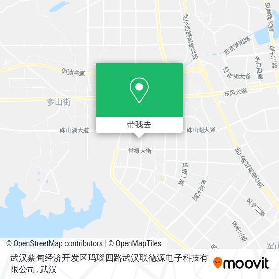 武汉蔡甸经济开发区玛瑙四路武汉联德源电子科技有限公司地图