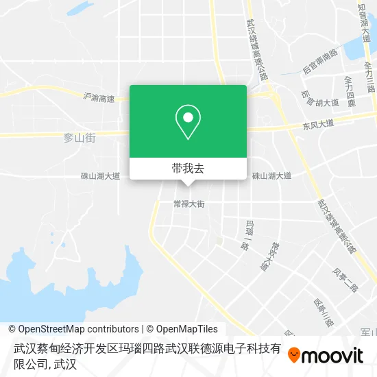 武汉蔡甸经济开发区玛瑙四路武汉联德源电子科技有限公司地图