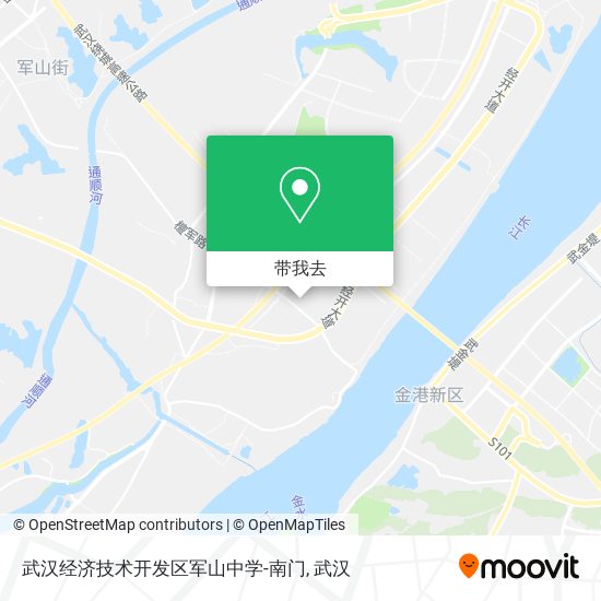 武汉经济技术开发区军山中学-南门地图