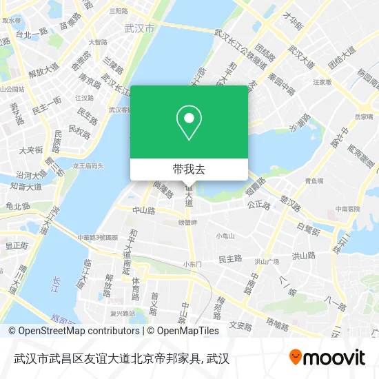 武汉市武昌区友谊大道北京帝邦家具地图