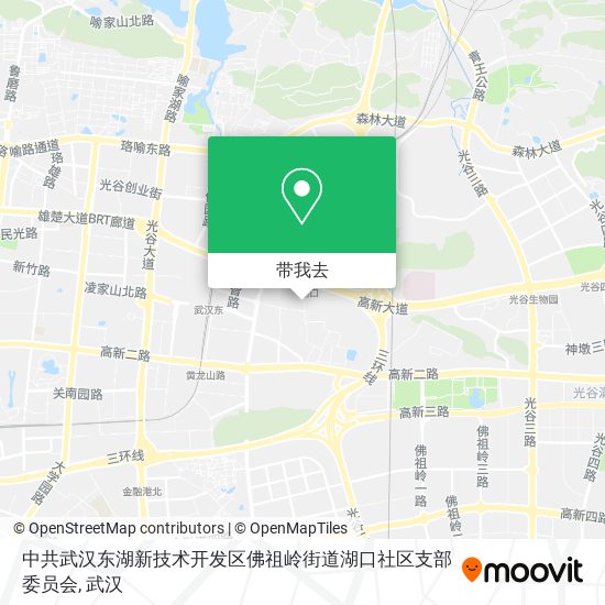 中共武汉东湖新技术开发区佛祖岭街道湖口社区支部委员会地图