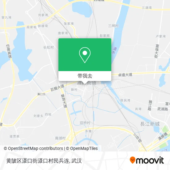 黄陂区滠口街滠口村民兵连地图