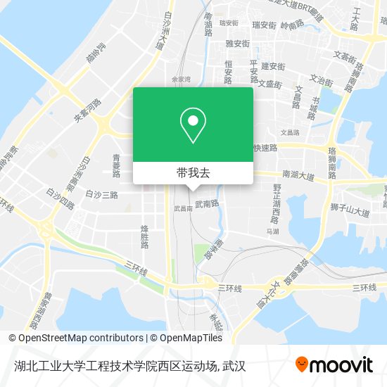 湖北工业大学工程技术学院西区运动场地图