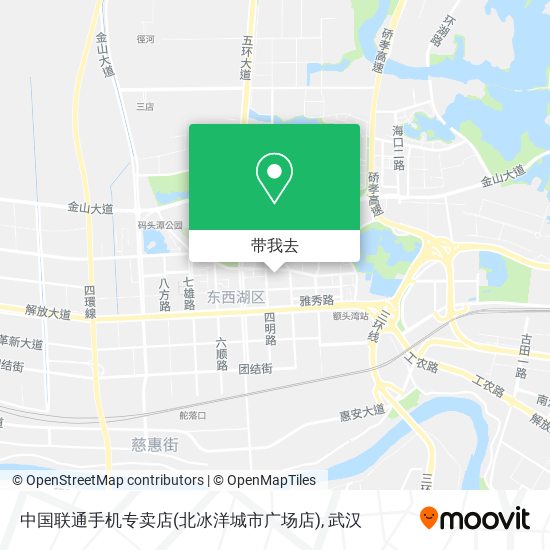 中国联通手机专卖店(北冰洋城市广场店)地图