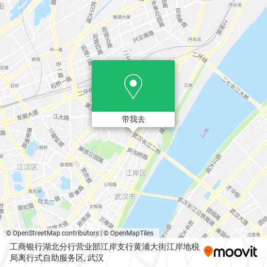 工商银行湖北分行营业部江岸支行黄浦大街江岸地税局离行式自助服务区地图