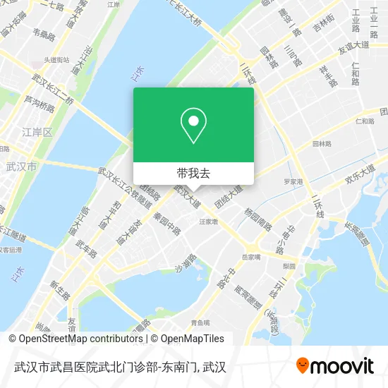 武汉市武昌医院武北门诊部-东南门地图