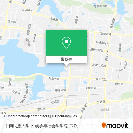 中南民族大学-民族学与社会学学院地图