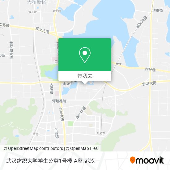 武汉纺织大学学生公寓1号楼-A座地图