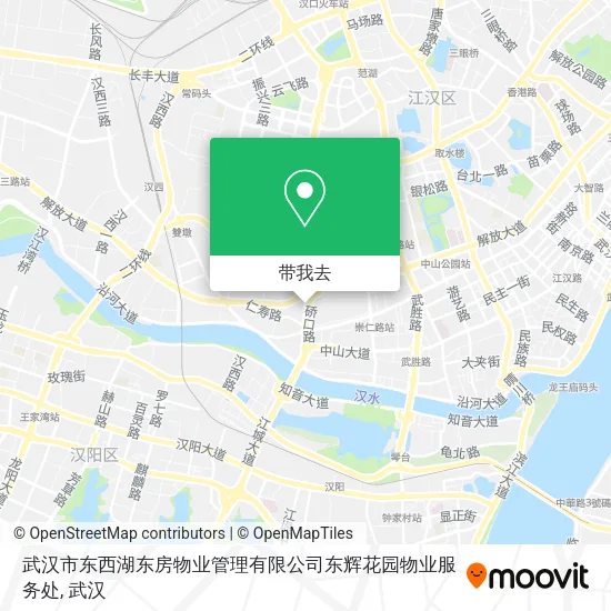 武汉市东西湖东房物业管理有限公司东辉花园物业服务处地图