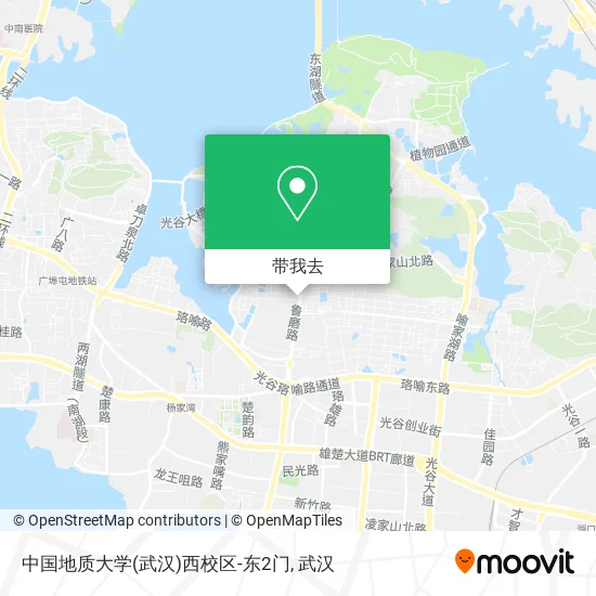 中国地质大学(武汉)西校区-东2门地图