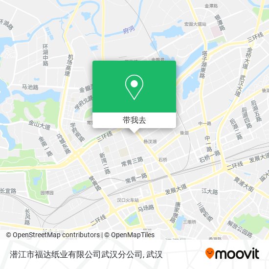 潜江市福达纸业有限公司武汉分公司地图