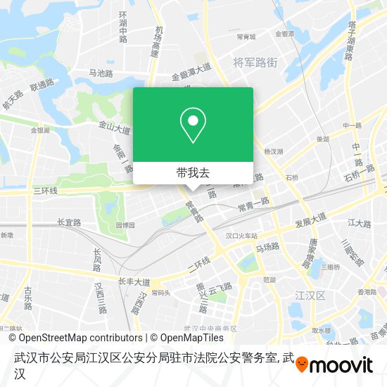 武汉市公安局江汉区公安分局驻市法院公安警务室地图