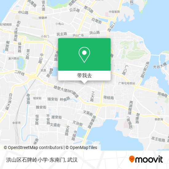 洪山区石牌岭小学-东南门地图