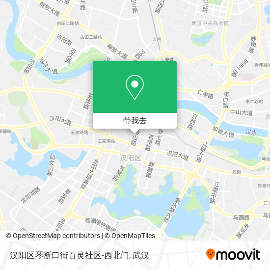 汉阳区琴断口街百灵社区-西北门地图