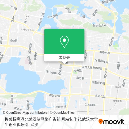 搜狐招商湖北武汉站网络广告部,网站制作部,武汉大学生创业俱乐部地图