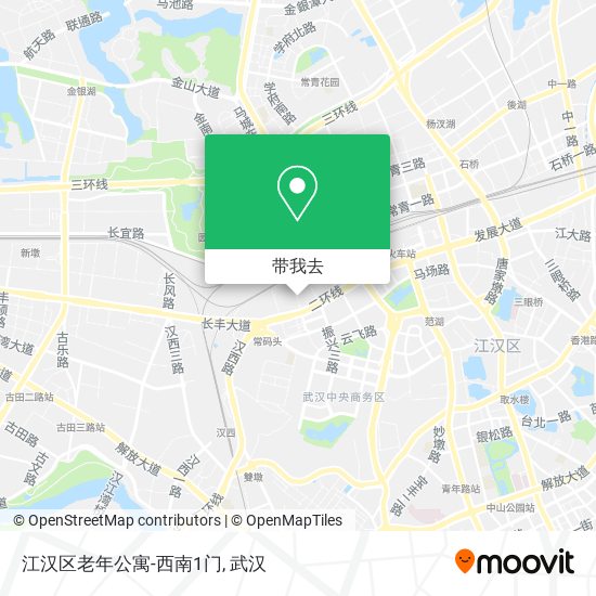 江汉区老年公寓-西南1门地图