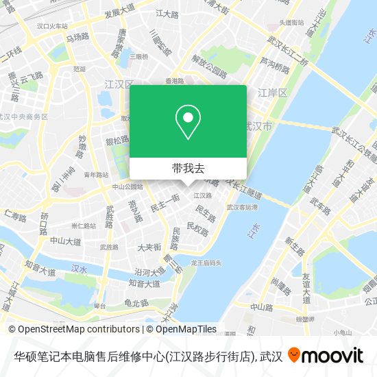 华硕笔记本电脑售后维修中心(江汉路步行街店)地图