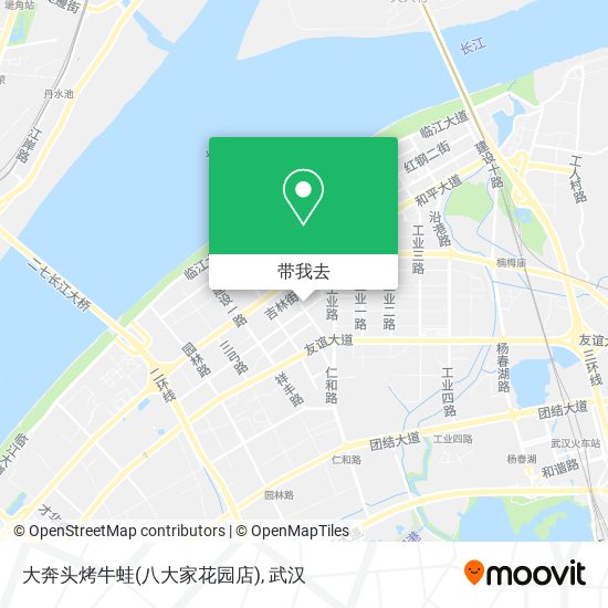大奔头烤牛蛙(八大家花园店)地图