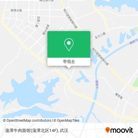 蒲潭牛肉面馆(蒲潭北区14F)地图