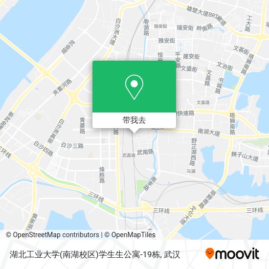 湖北工业大学(南湖校区)学生生公寓-19栋地图