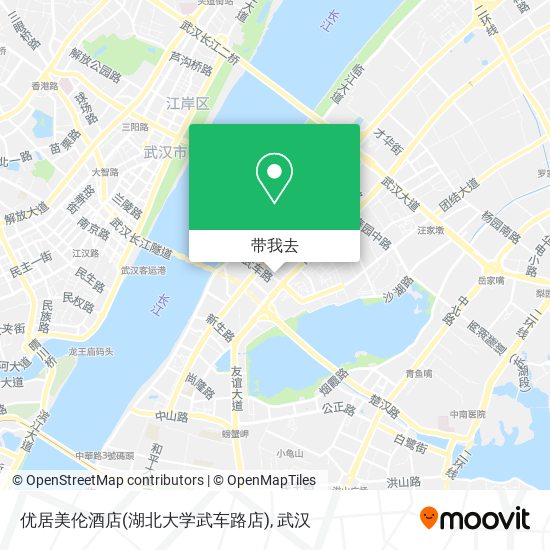 优居美伦酒店(湖北大学武车路店)地图