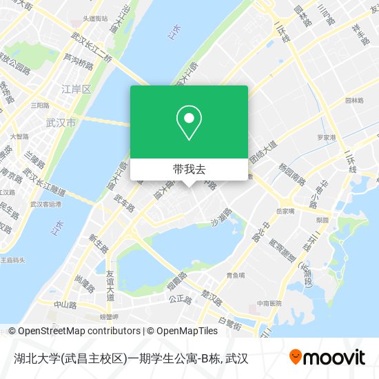 湖北大学(武昌主校区)一期学生公寓-B栋地图
