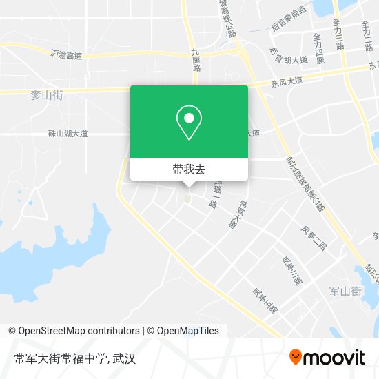 常军大街常福中学地图
