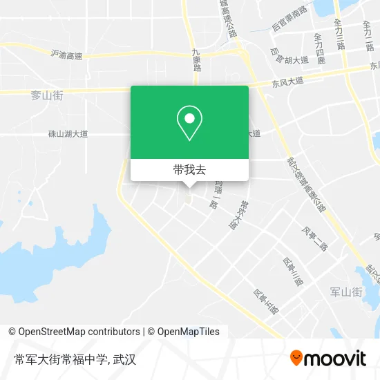 常军大街常福中学地图