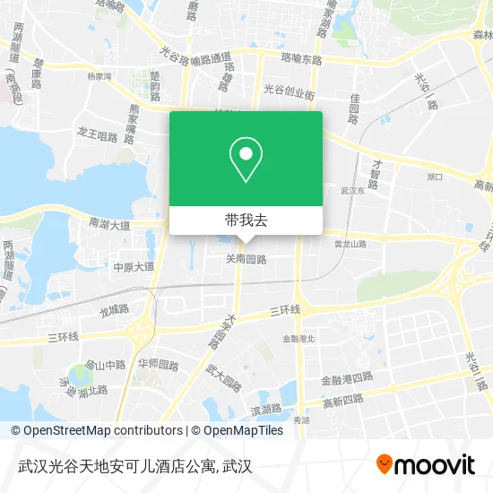 武汉光谷天地安可儿酒店公寓地图