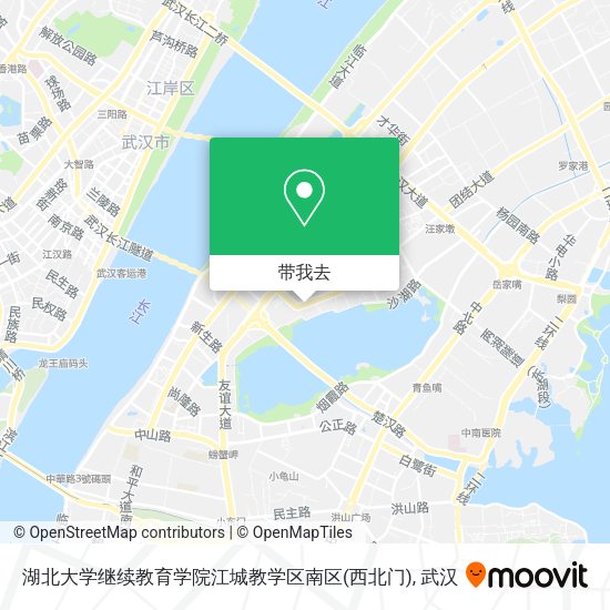湖北大学继续教育学院江城教学区南区(西北门)地图