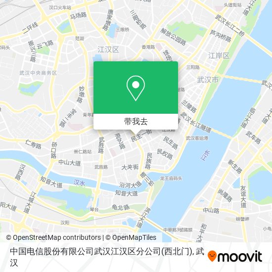 中国电信股份有限公司武汉江汉区分公司(西北门)地图