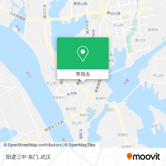 阳逻三中-东门地图