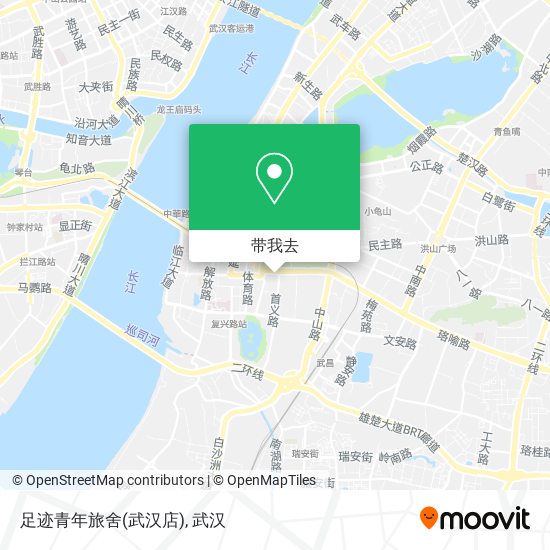 足迹青年旅舍(武汉店)地图