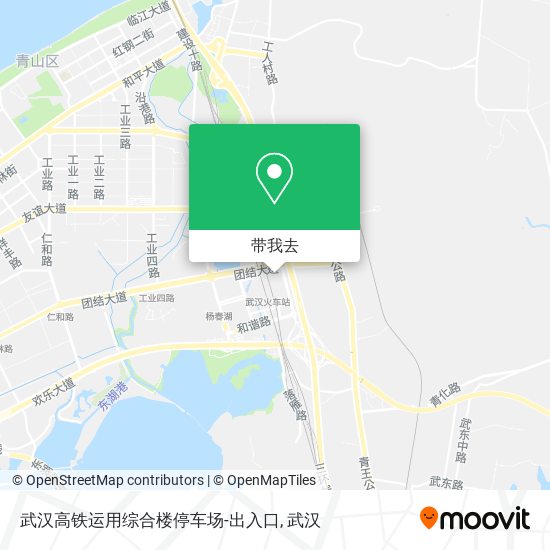 武汉高铁运用综合楼停车场-出入口地图