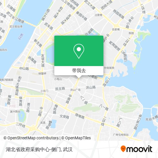 湖北省政府采购中心-侧门地图