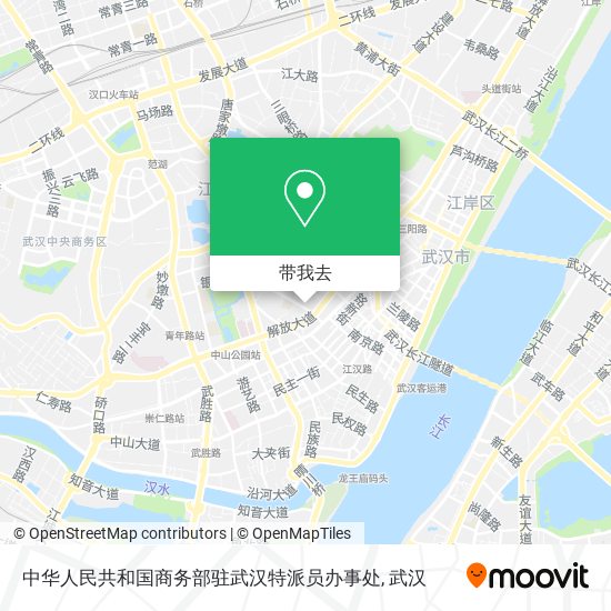 中华人民共和国商务部驻武汉特派员办事处地图