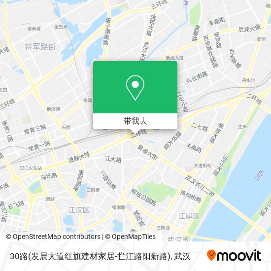 30路(发展大道红旗建材家居-拦江路阳新路)地图