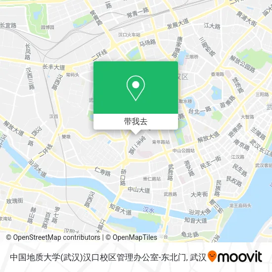 中国地质大学(武汉)汉口校区管理办公室-东北门地图