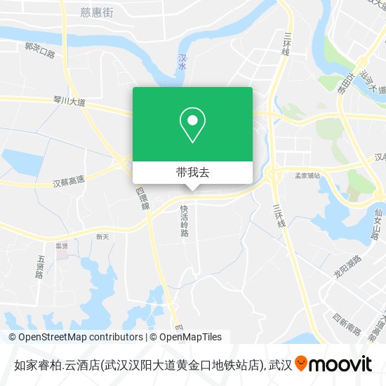 如家睿柏.云酒店(武汉汉阳大道黄金口地铁站店)地图