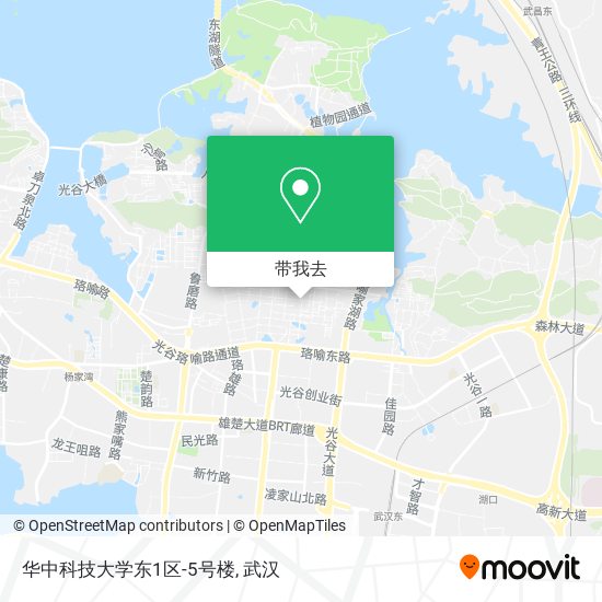 华中科技大学东1区-5号楼地图