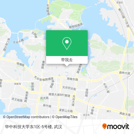华中科技大学东1区-5号楼地图