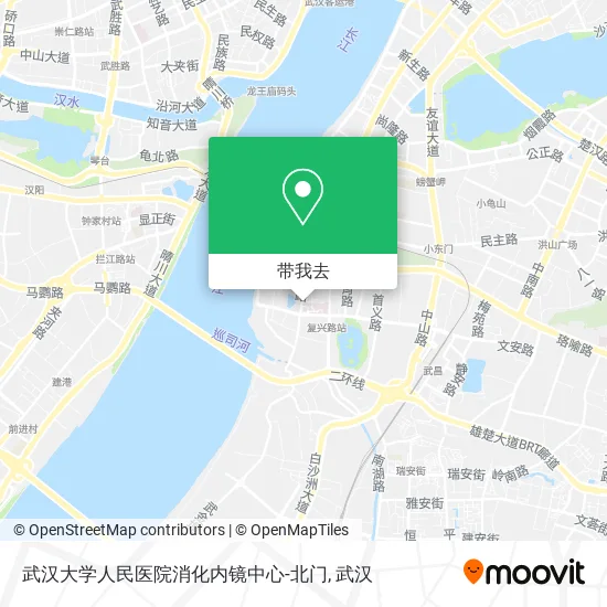 武汉大学人民医院消化内镜中心-北门地图