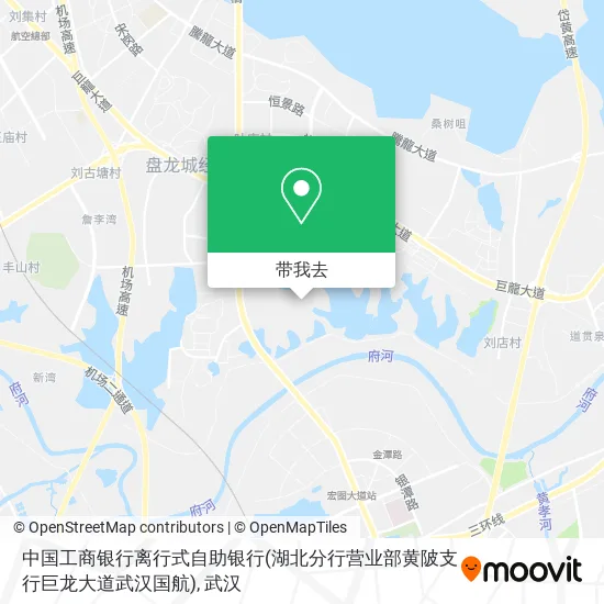 中国工商银行离行式自助银行(湖北分行营业部黄陂支行巨龙大道武汉国航)地图