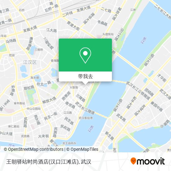 王朝驿站时尚酒店(汉口江滩店)地图